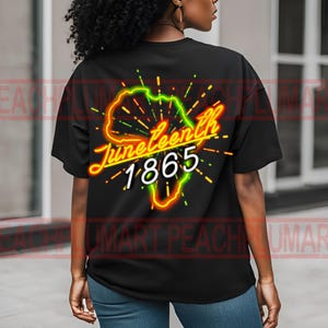 Juneteenth neon png, schwarzer Geschichtsmonat neon png, schwarze Geschichte Sublimationsdesigns, 1865 Vibes png, schwarze Geschichte png, Neon afrikanische Karte png