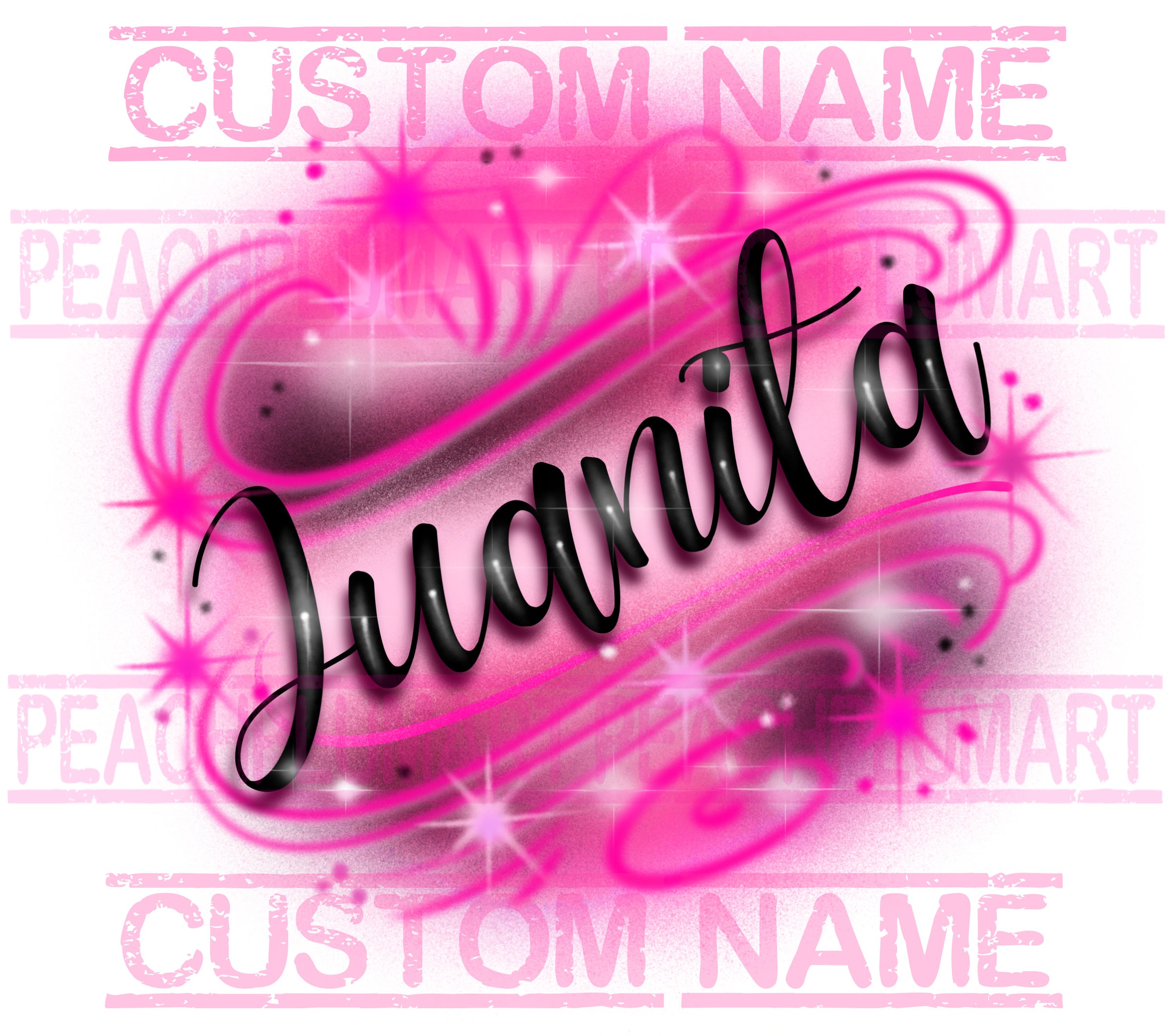 Benutzerdefinierte Airbrush-Namen, personalisierter Airbrush-Namen png Sublimationsdesign-Download, personalisierter Airbrush-Namen Png, Y2K
