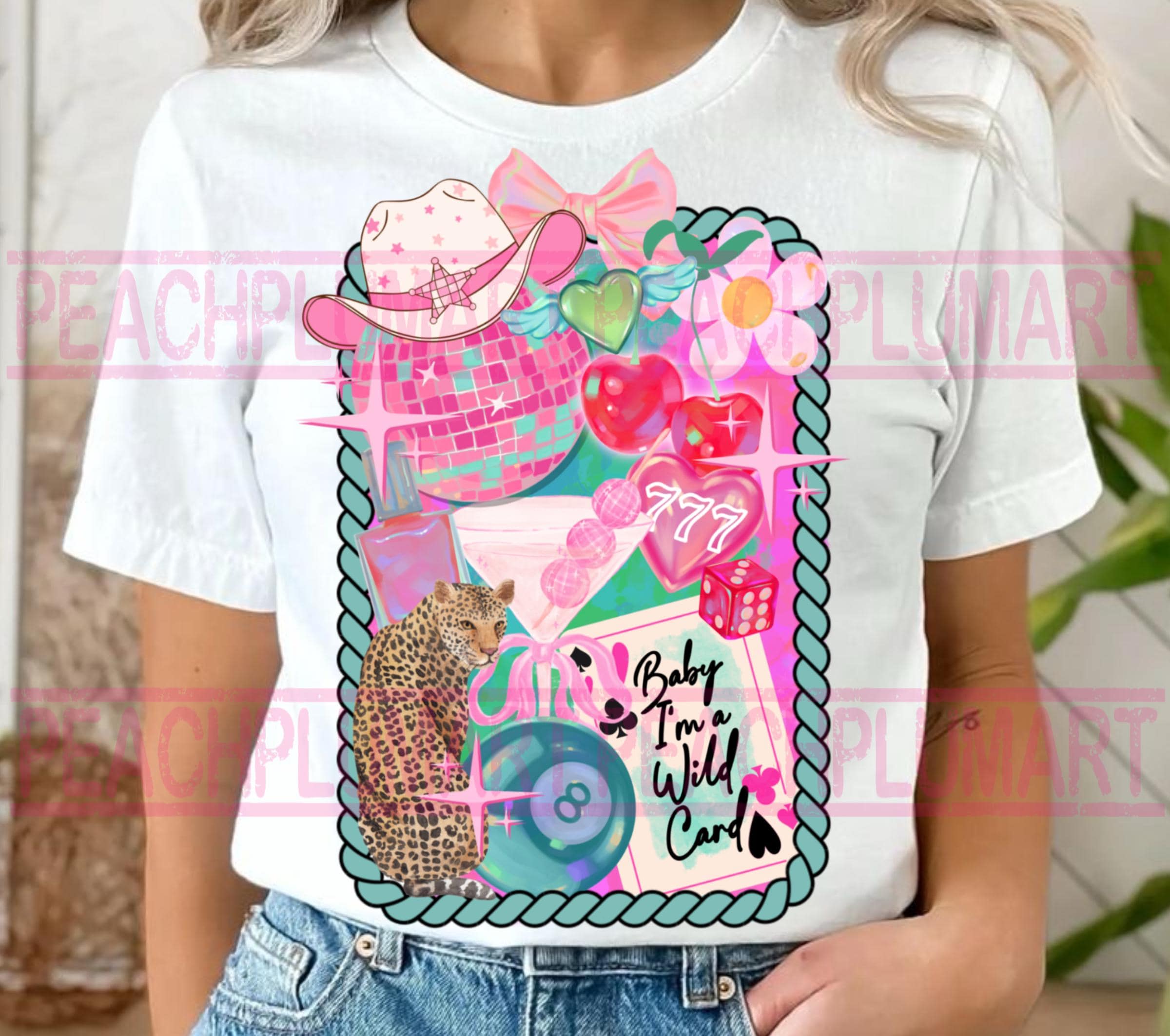 Western Cowgirl Wild Card PNG Design, Trendy Cowgirl Shirt, Retro Country Aesthetic Design, Vintage Country Western Png, Preppy Western PNG