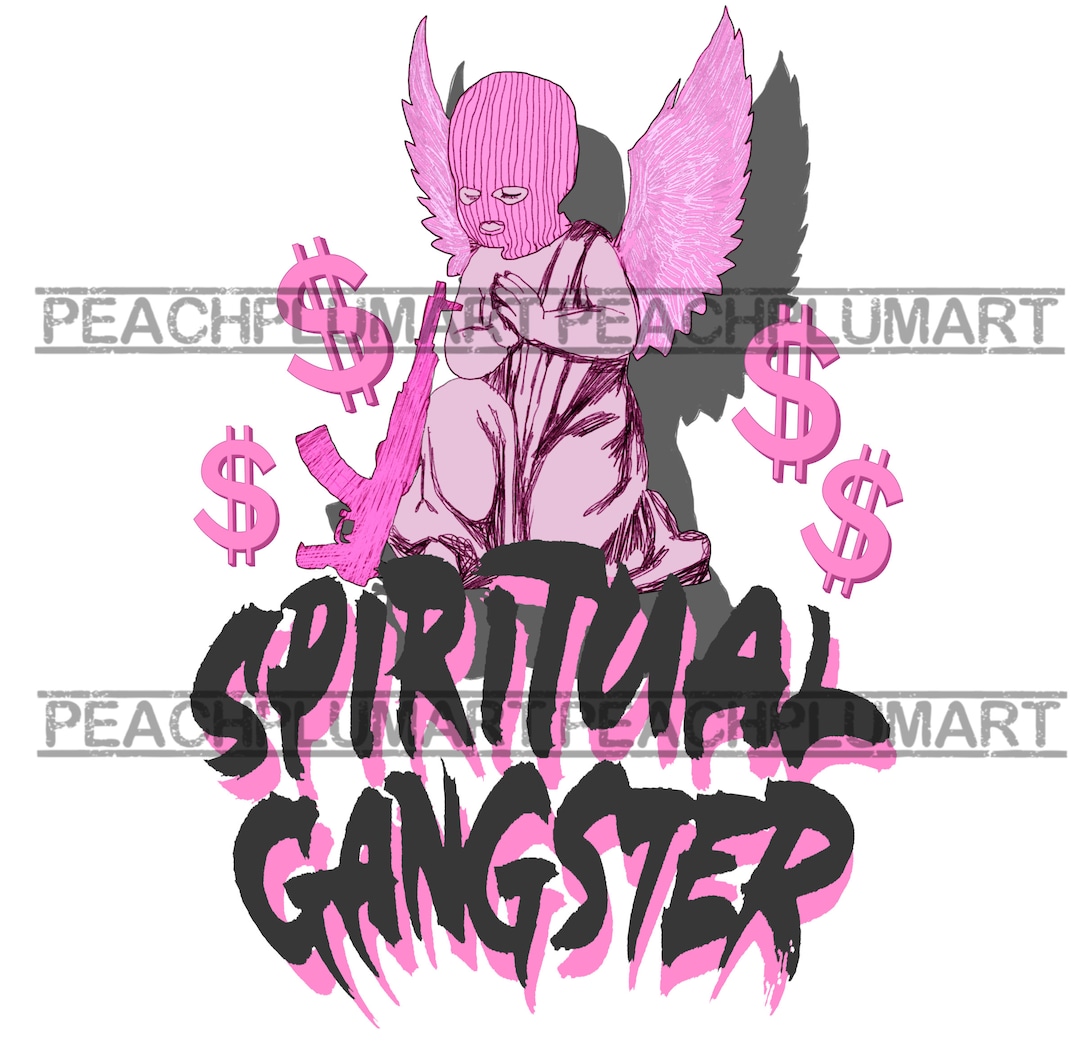 Spiritual Gangster Png, Praying Gangster Png, Gangster Angel Png