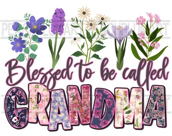 Retro välsignad att kallas mormor blommig png, mormor png, mormor vildblomma png, mormorskjorta png, present till mormor, mormors sublimering