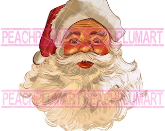 Vintage Santa Claus PNG, Hand drawn Santa Claus PNG, Retro Santa Claus Png, Vintage Christmas png, Christmas png sublimation design download