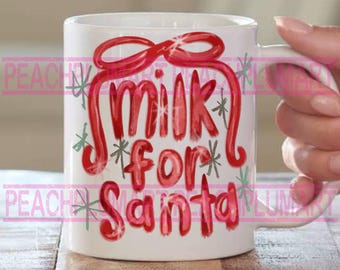 Milk for Santa png, Christmas mug design, Christmas mug png, ‘Tis the season Christmas png, cookies for Santa png, Santa’s cookies png