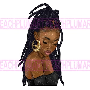 Black woman with locs png, black queen png, melanin woman png, Afro American woman png, Afro woman with locs png, loc’d png, Afro queen png