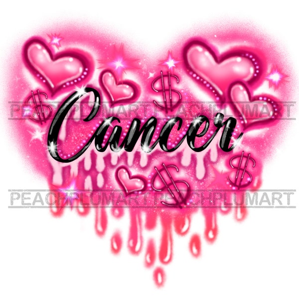 Cancer Png, Cancer Zodiac Sign PNG, Zodiac sign svg, Dope cancer png, 90s fashion png, 90s zodiac, street fashion png, cancer airbrush png