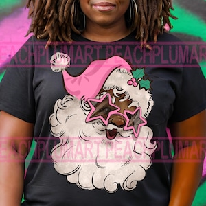 Black Santa Png, Afro American Santa Png, Afro Santa Png, Retro Christmas Afro Santa png, Melanin Santa png, Christmas sublimation designs