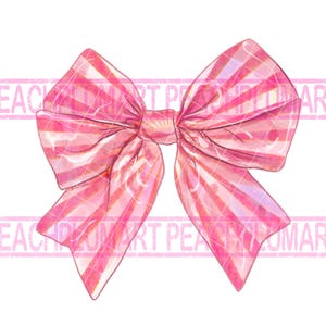 Pink Coquette Bow png, Pink Christmas Png, Pink Christmas bow png, Coquette bow png, coquette stripe bow png, pink bow png, girly png