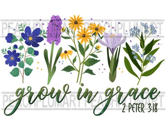 Wachsen In Gnade PNG, Glaube Clipart, Glaube png, Jesus png, Sublimationsdesign, digitaler Download, christliche Zitate, religiöse Png, glauben png