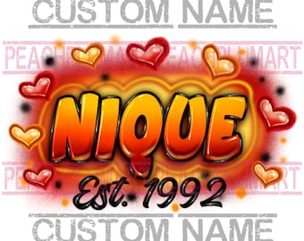 Benutzerdefinierte Airbrush-Namen, Airbrush Png, benutzerdefinierte digitale Airbrush, Airbrush, Auf Bestellung, Graffiti-Namen Png, Geschenk für sie, Graffiti benutzerdefinierte png