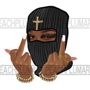 Máscara De Esqui Png, Máscara De Esqui Nubian Girl Png, Máscara De Esqui Black Girl Png, Máscara De Esqui Gangster Png, Gangster Girl Png, Gangsta Girl Png,