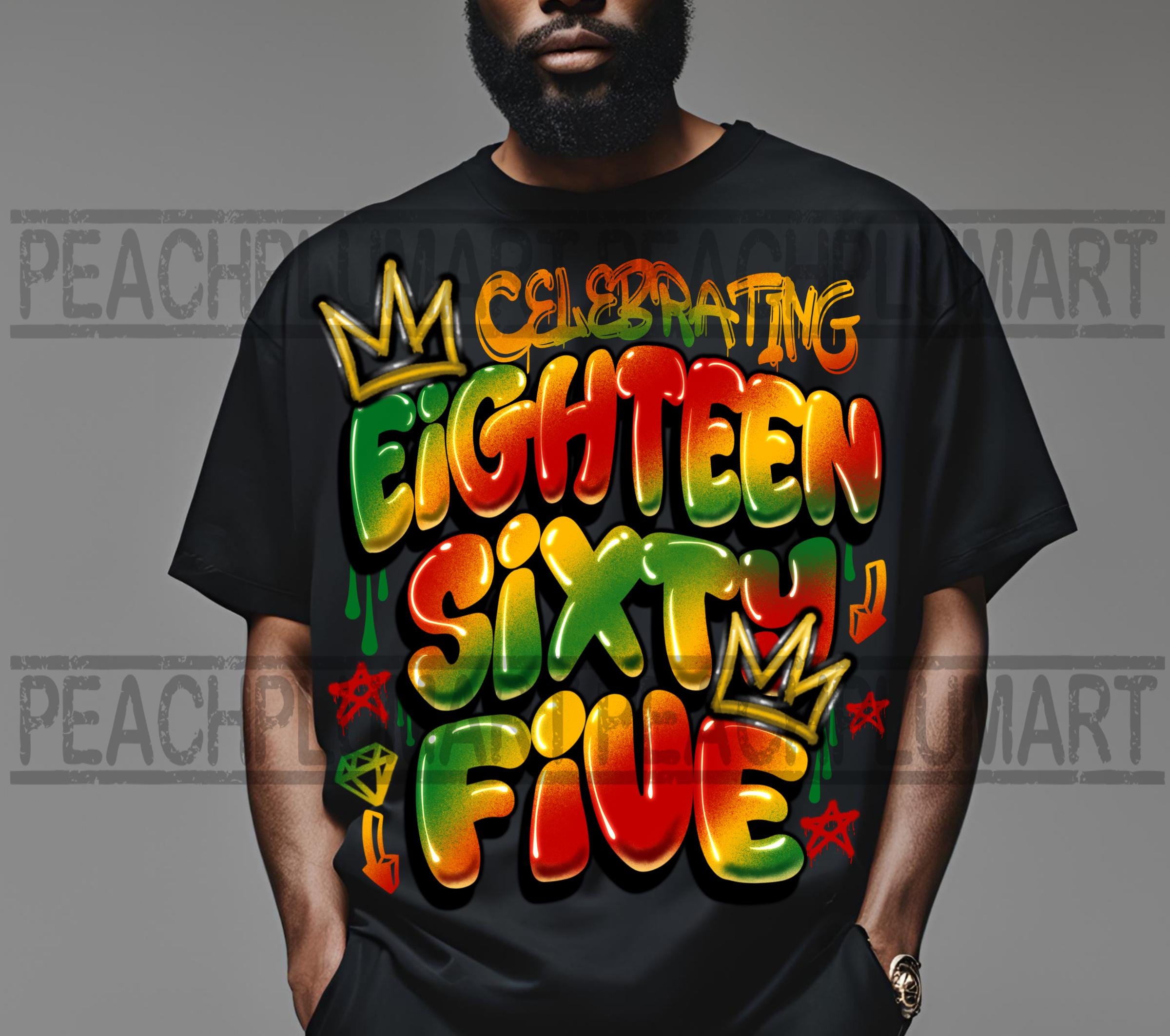 Celebrating 1865 png, 1865 graffiti png, black history png, black history graffiti png, Juneteenth png, eighteen sixty five png