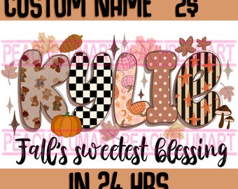 Custom Name PNG, Custom Fall Name PNG, Fall designs for kids, Baby Name PNG, Personalized Fall Name Png, Fall custom png, Pumpkin name Png