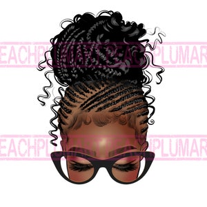 Afro messy bun braids png, braided messy bun png, braided afro messy bun ong, Afro hair styles png, afro hair ong, black woman braids bun