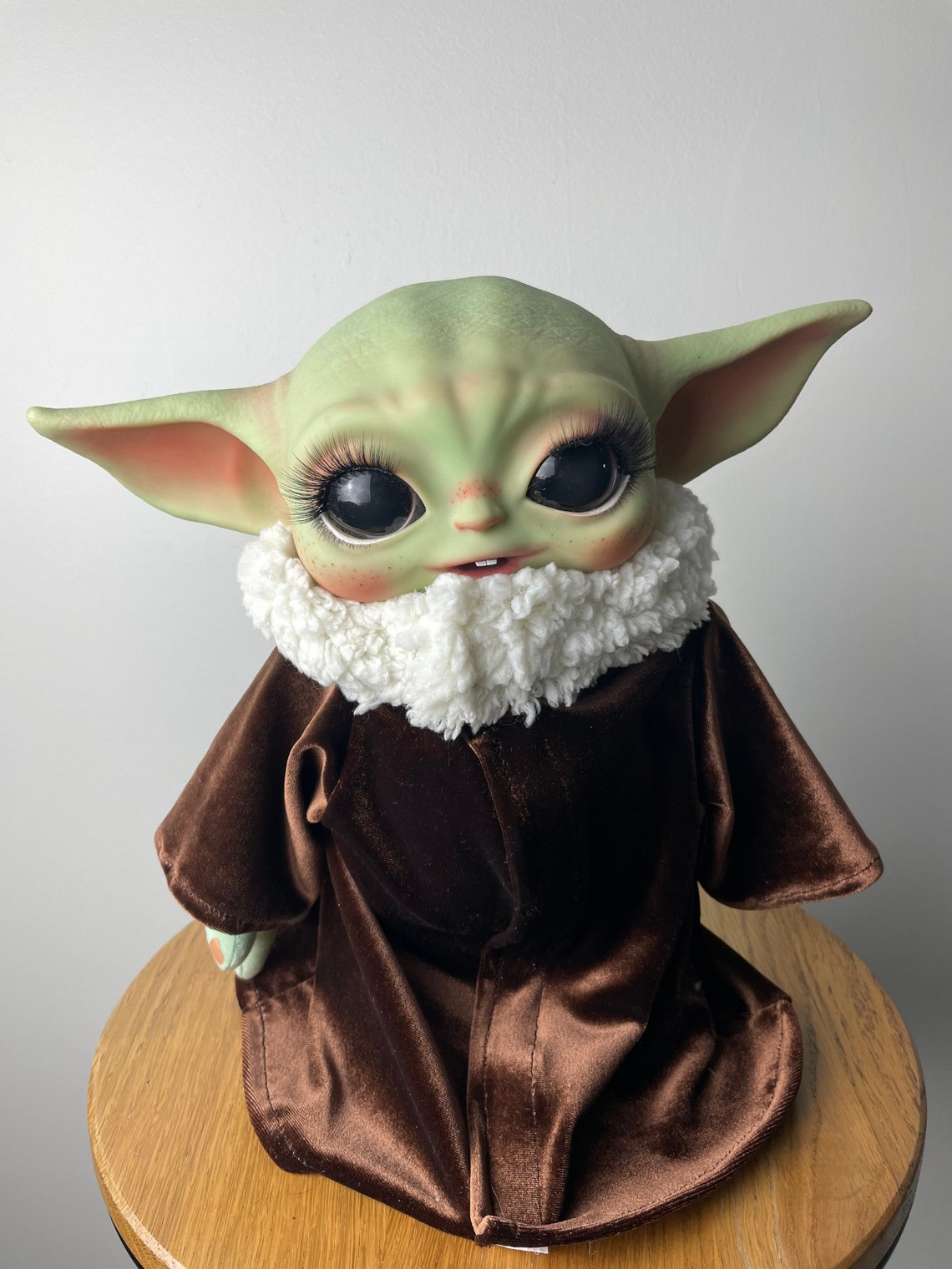 Baby Yoda Robe Brown Robe Star Wars Grogu Robe Baby Yoda Etsy