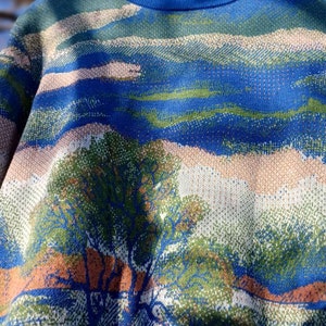 Unisex Knitted Sweater Tree of the Lakes Summer Noon Crewneck Classic Fit image 9