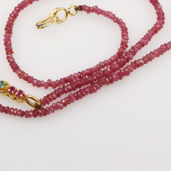 22K Gold Pendant Encrusted with Rubies & Emeralds… - image 4