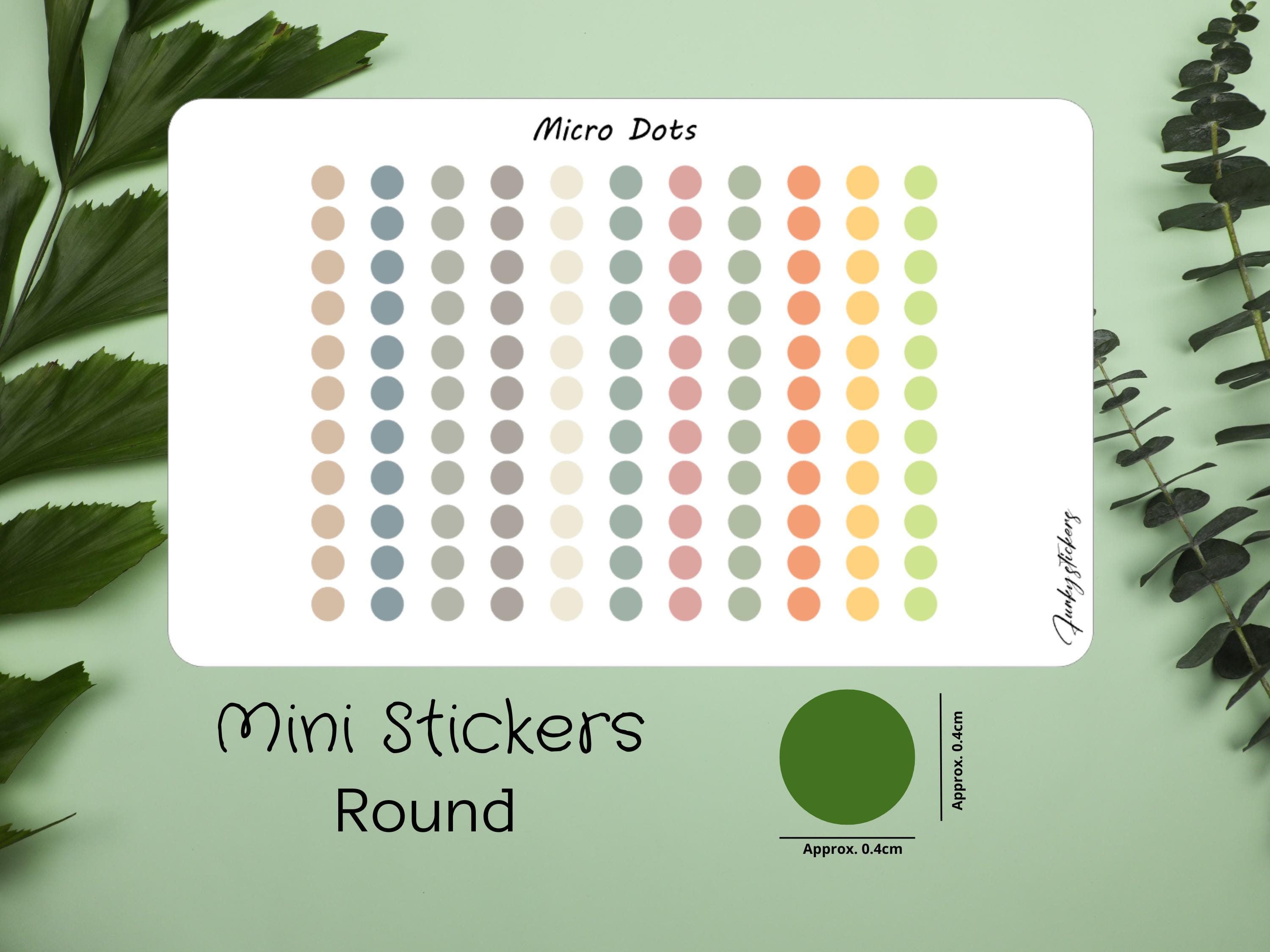 MICRO Round Stickers 4mm - Minimal and Functional Planner Stickers ...