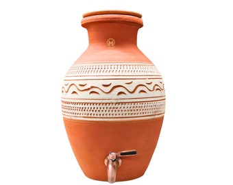 Handmade Earthen Clay Water Pot, Tribal Art, 8 Liters