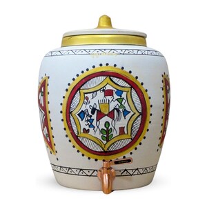 Handmade Earthen Clay Water Pot, Rocking Horse Design, 11 Liters