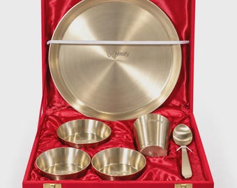 MITTIFY KANVIRA™ Premium Dining Set – Traditional Indian Thali Set