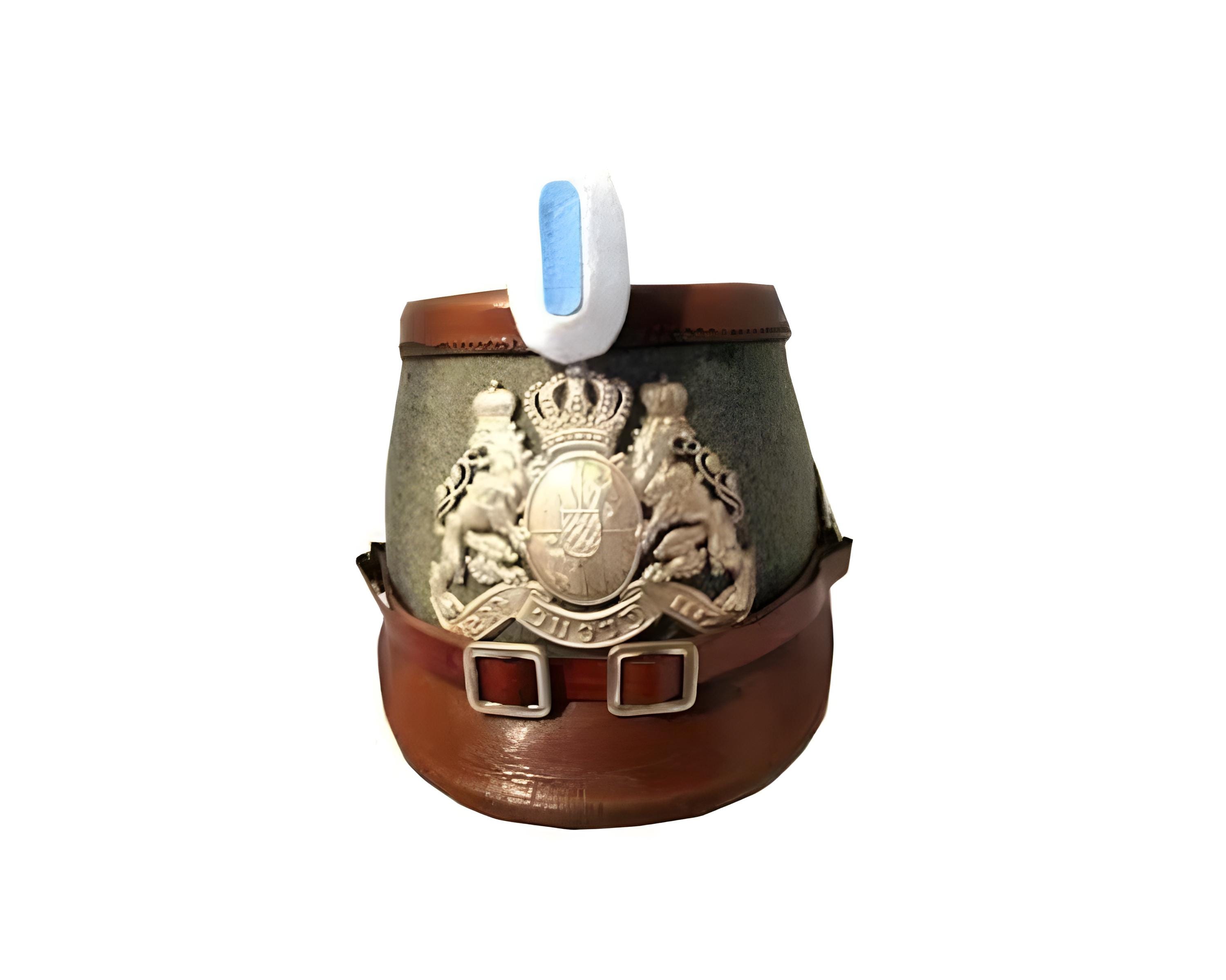 Vintage Bavarian Light Cavalry Pickelhaube – Chevauleger Felt Replica Shako for Officer Ranks of the-Jagerbatallion Tschako helmet.