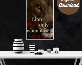 Lion Motivation - Etsy Australia Lion Motivation - Etsy Australia