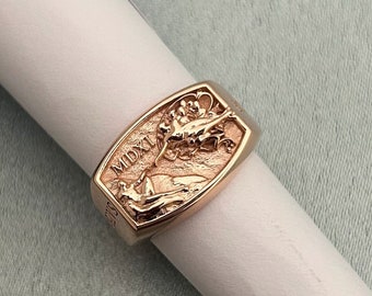 Herstellung von Adam Ring: Sterling Silber Renaissance Kunst