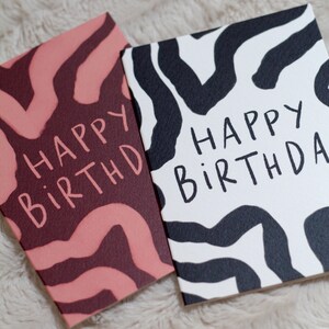 Happy Birthday Luxury Greeting Cards - Set of 2 - Blank Inside