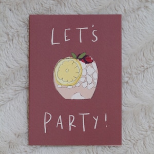 Facciamo festa! Biglietto d'auguri estivo per cocktail/bevande di lusso, individuale, interno vuoto