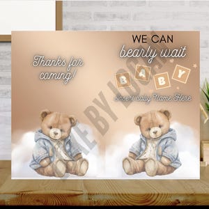 Teddy Bear Baby Shower Booklet
