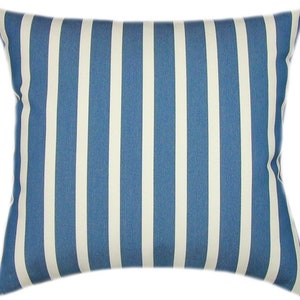 Sunbrella® Shore Regatta Pillow Cover - Sunbrella Pillow Covers, Decorative Pillow Cover, Hidden Zipper