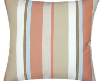 Sunbrella Beaming Mojave Pillow Cover - Multi Stripe Indoor/Outdoor Pillow