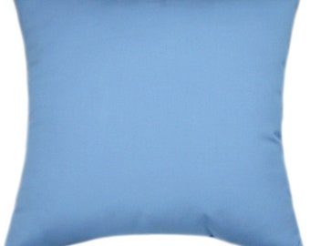 Sunbrella® Canvas Sky Blue Pillow Cover – Indoor/Outdoor Decor