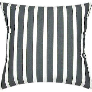 Sunbrella® Shore Classic Pillow Cover - Sunbrella Pillow Covers, Decorative Pillow Cover, Hidden Zipper
