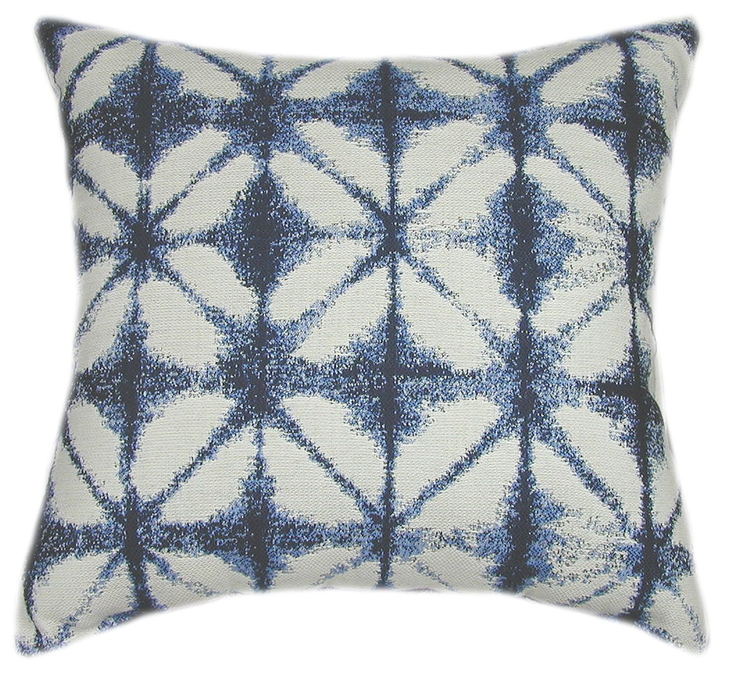 Embroidered “Paper Dolls” Pillow Cover / Japanese Style Beige, Navy, and  Light Blue Decorative Pillow Cover