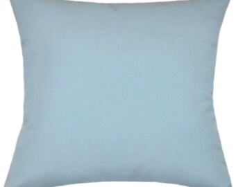 Sunbrella® Canvas Mineral Blue Pillow Cover - Indoor - Outdoor Decor