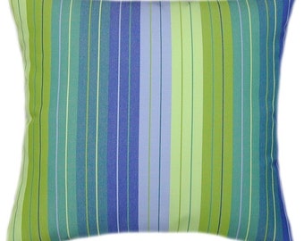 Sunbrella Outdoor Pillow Cover – Seville Seaside Stripe, USA Made