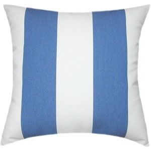 Sunbrella® Cabana Regatta II Pillow Cover - Sunbrella Pillow Covers, Decorative Pillow Cover, Hidden Zipper