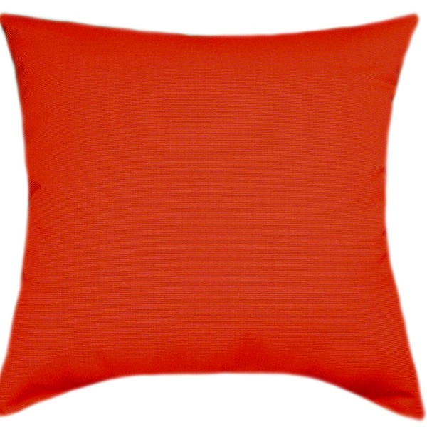 Sunbrella® Canvas Tamale Red Pillow Cover - Sunbrella® Outdoor Pillow Cover, Decorative Pillow Cover, Hidden Zipper