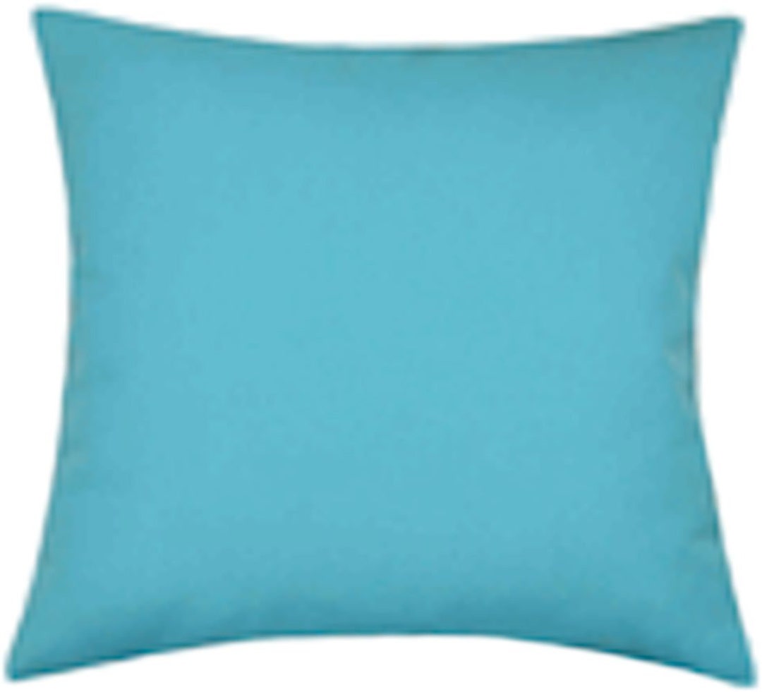 Sunbrella® Canvas Aruba Blue Pillow Cover Sunbrella® Outdoor Pillow