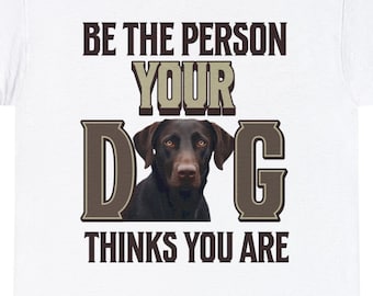 DOG LOVER T Shirt - Chocolate LAB - Geschenk für Sie, Geschenk für Ihn