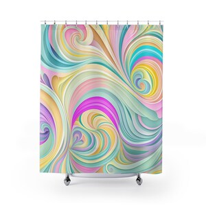 Retro, Groovy SHOWER CURTIAIN - Home Decor, Bathroom Decor, Housewarming Gift