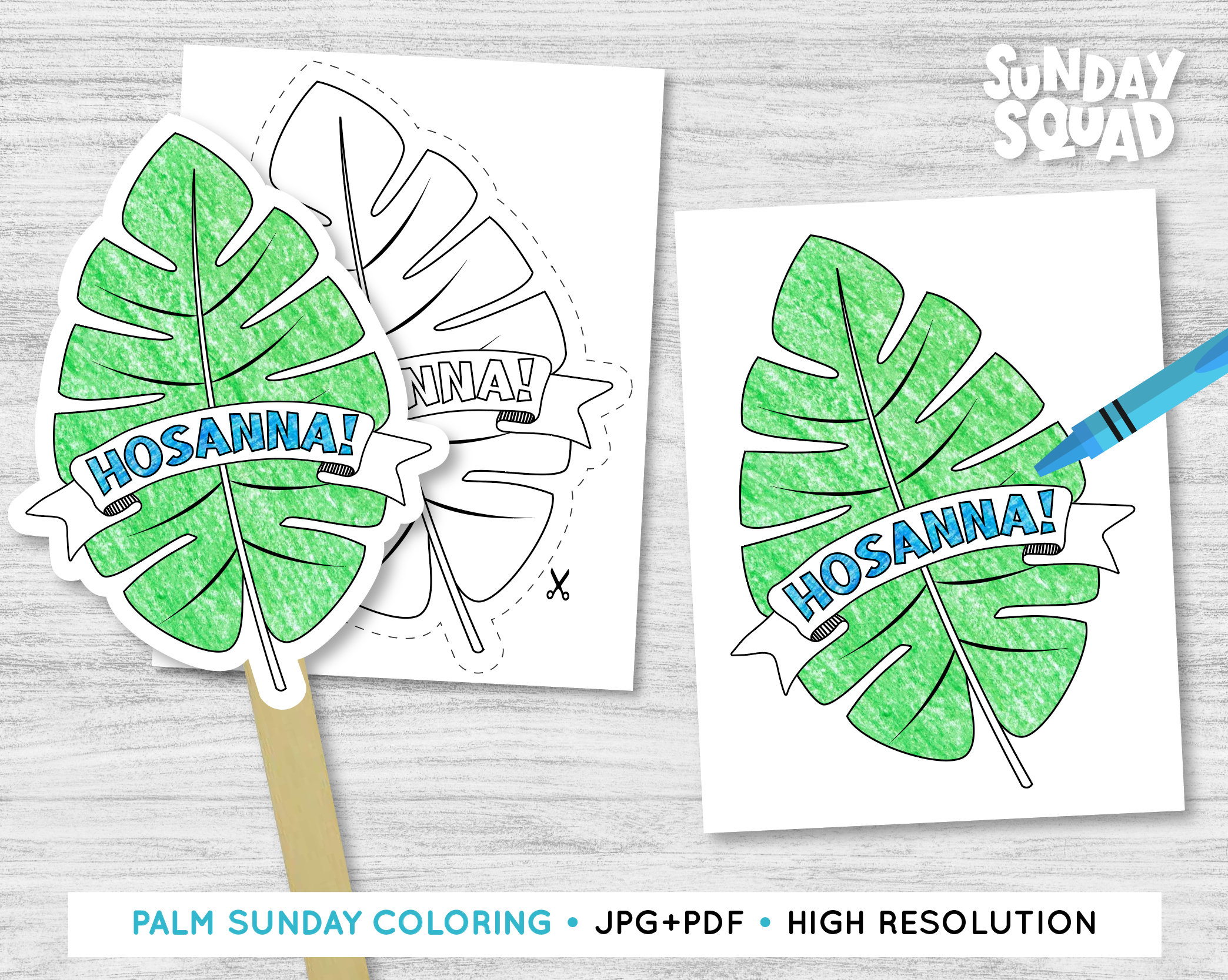 Printable Palm Sunday Coloring Page Hosanna He is Risen Children Kids Printable Palm Sunday Coloring Page Hosanna He is Risen Children Kids
