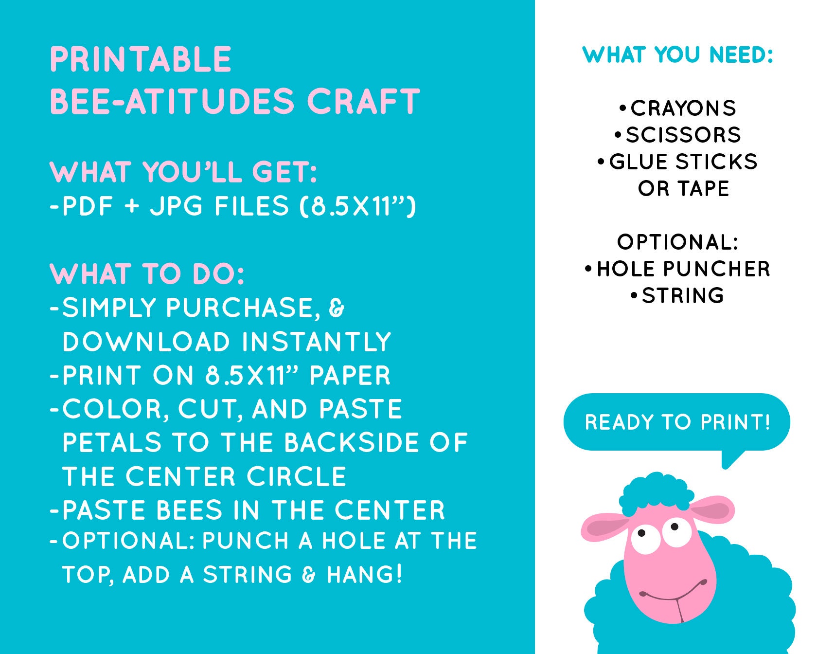 Printable Beeatitudes Craft Sunday Coloring Page Children Kids Sunday ...