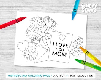 Printable Mother's Day Coloring Page Children Kids Sunday School Church Bible Verse Religious Printable Holiday Mother Mom Bible