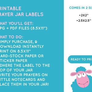 Printable Prayer Jar Labels