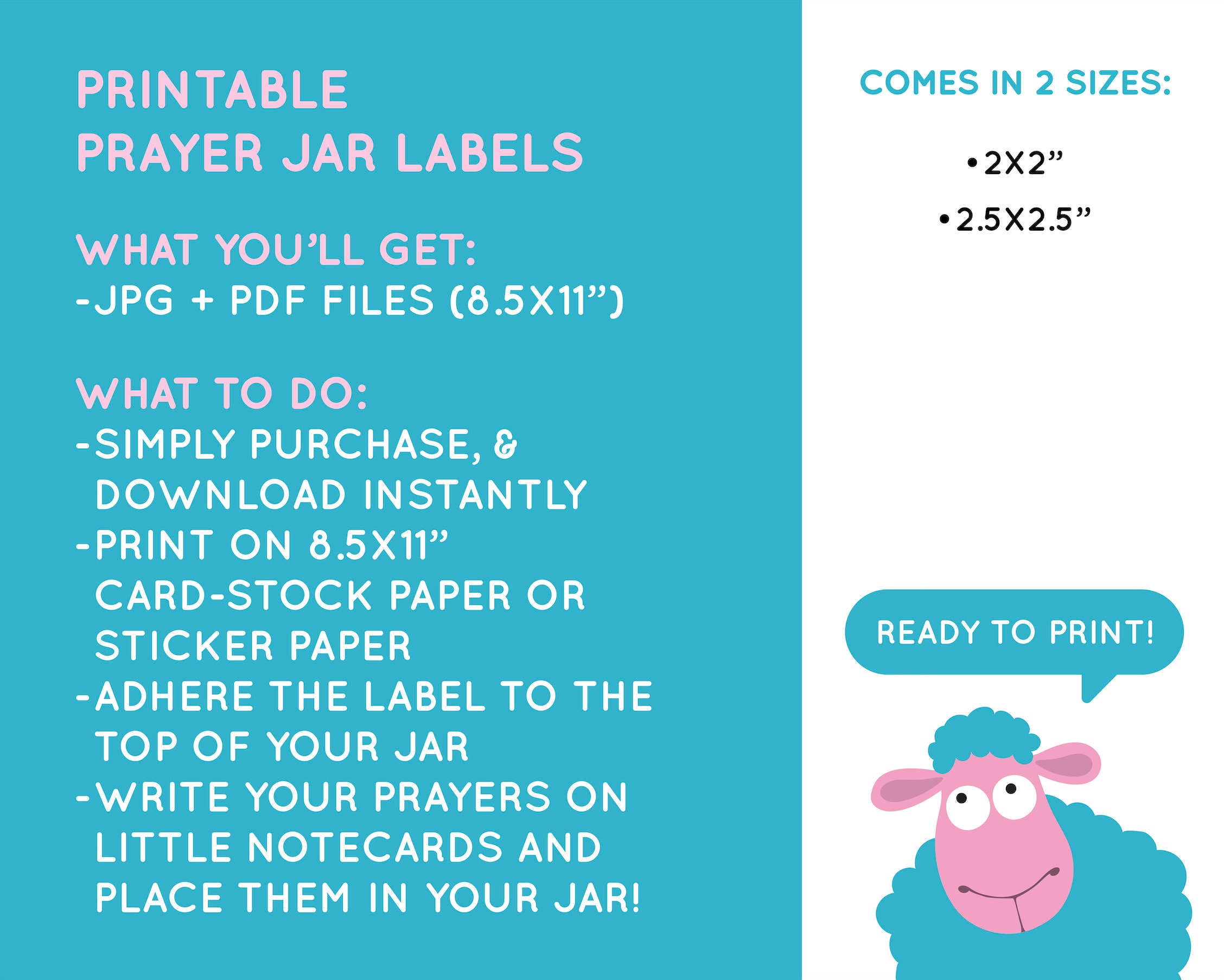 Printable Prayer Jar Labels Children Kids Sunday School Church Bible