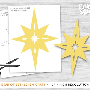 Printable Star of Bethlehem Craft Kids Sunday School Church Bible ...