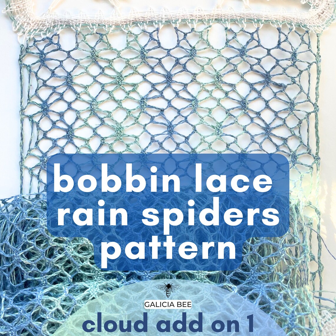Bobbin Lace RAIN SPIDERS Pattern, Cloud Pattern Add on 1, Pdf Lace ...