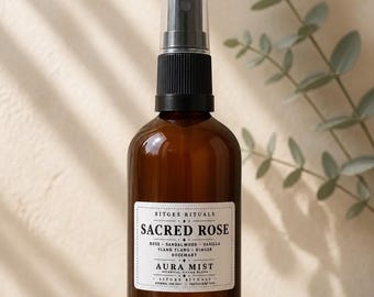 Sacred Rose Aura Mist | Botanical Room Spray, Rose Sandalwood Blend